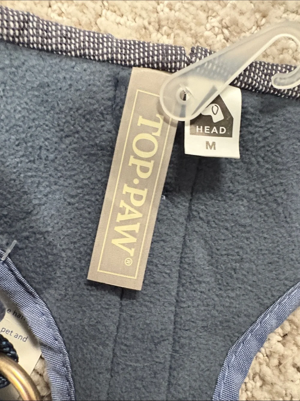 Top Paw Blue Comfort Harness with Decorative Bow tie & Buttons - Medium